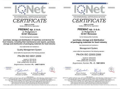 ISO 22000:90001 Premac